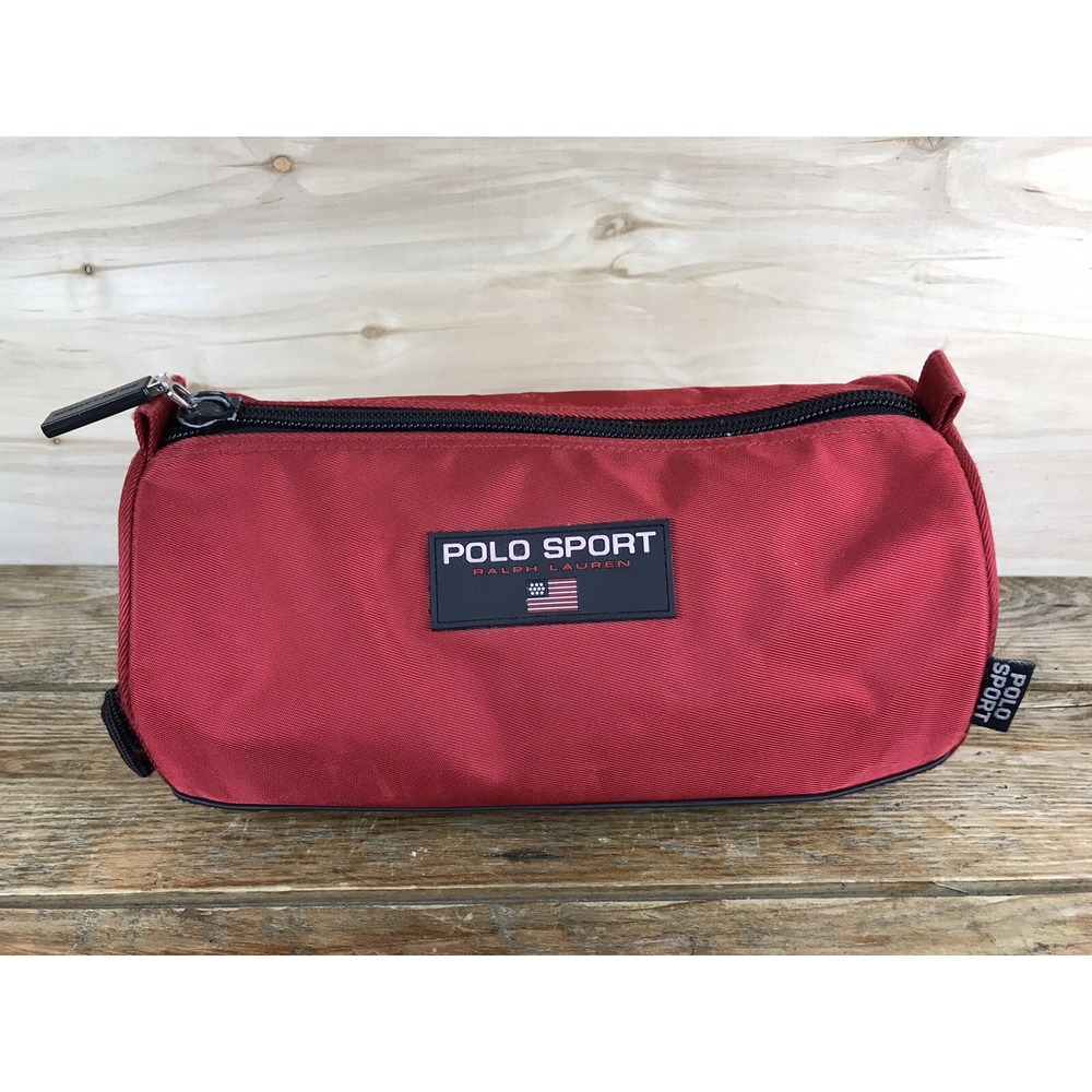 Polo Sport Ralph Lauren Red Toiletry Kit Shaving Bag Travel Kit Dopp